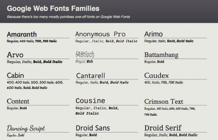 google fonts